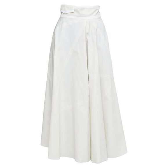 Bottega Veneta grey zip A-line skirt